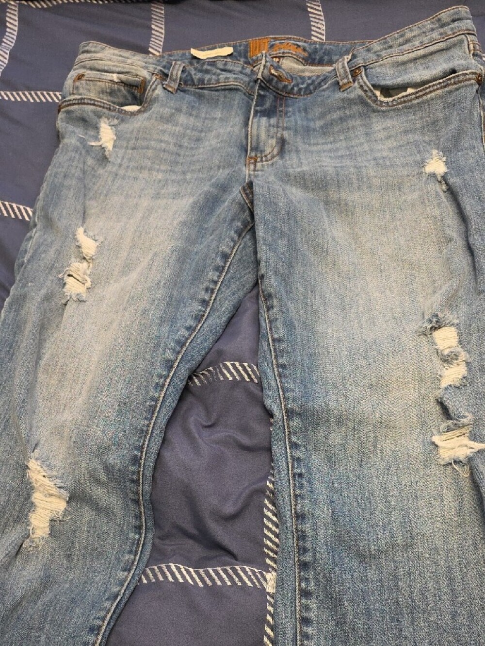 Kut from the Kloth Light Wash Distressed Boot Cut Jeans - Picture 5 of 8